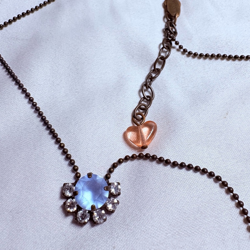 Astars Blue and Silver Gem Necklace